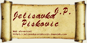 Jelisavka Pisković vizit kartica